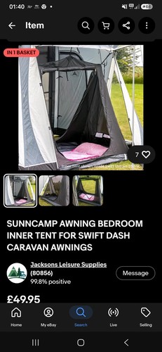 Sunncamp awning bedroom - sunncamp, inner